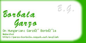 borbala garzo business card